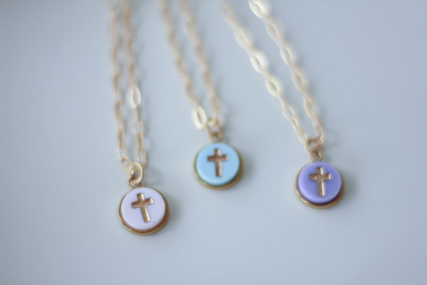 Pastel Cross Layering Necklace