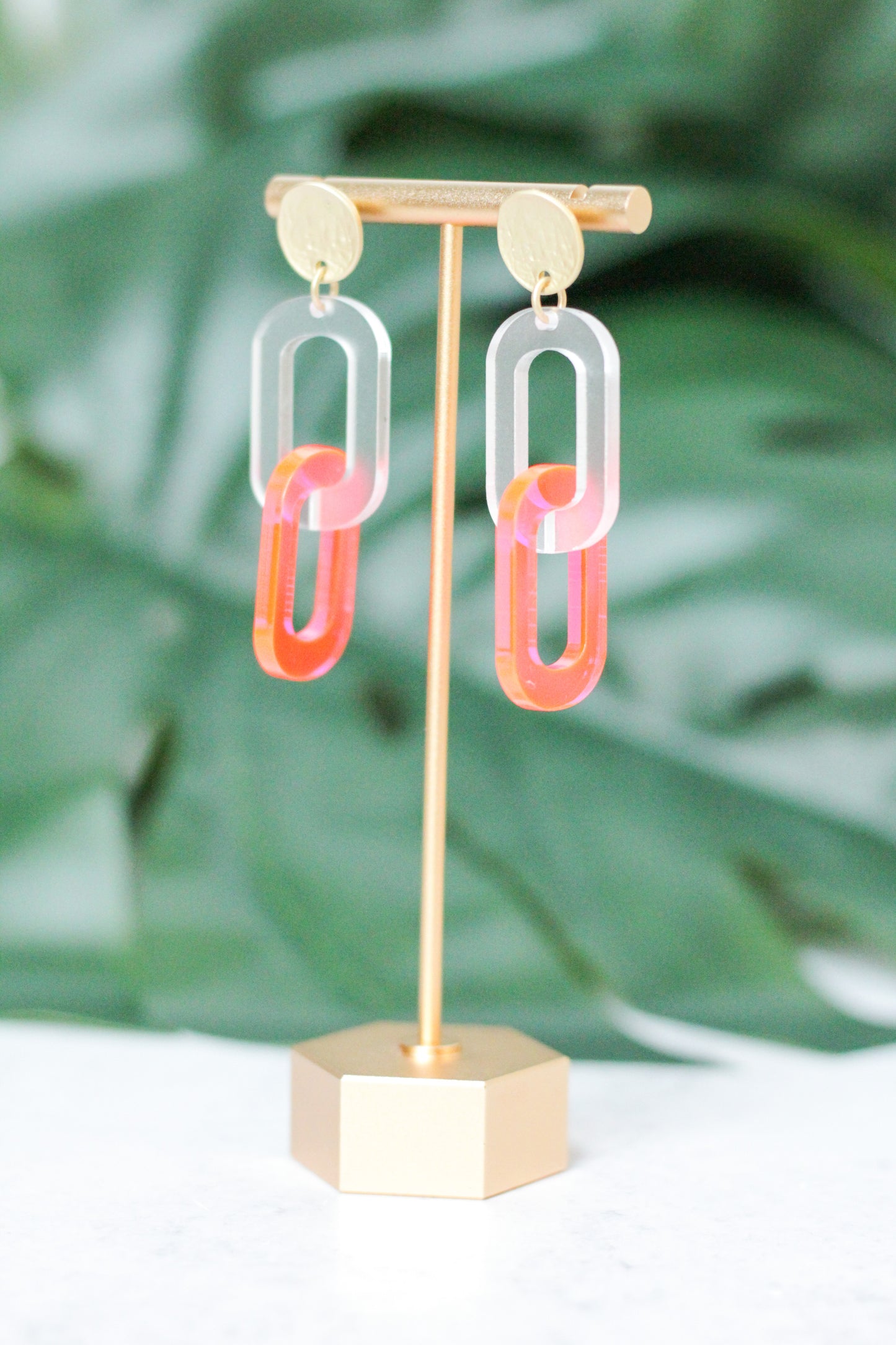 Acrylic Link Earrings