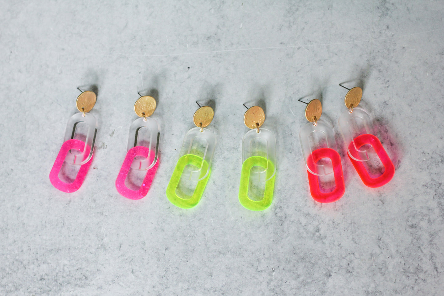 Acrylic Link Earrings