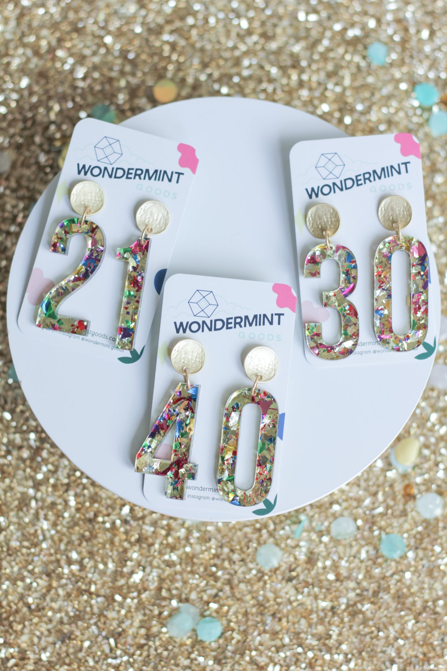 Birthday Age Earrings