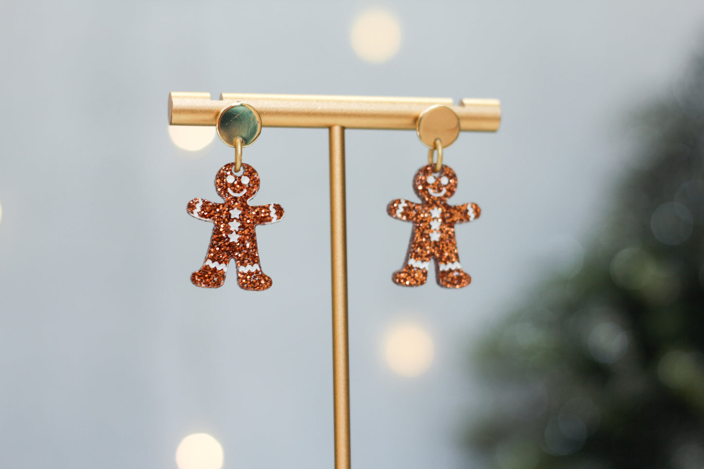 Mini Gingerbread Man Earrings
