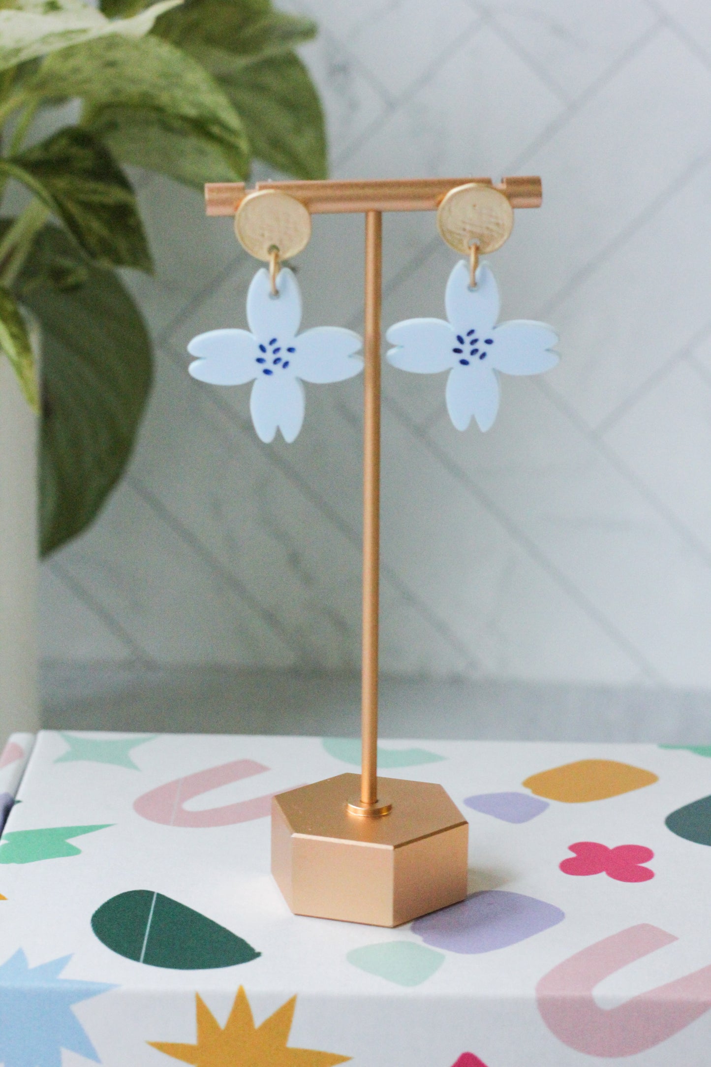 Quatrefoil Flower Earrings