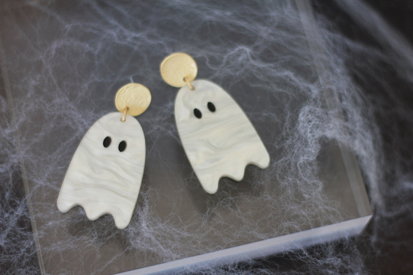 Champagne Pearl Ghost Earrings