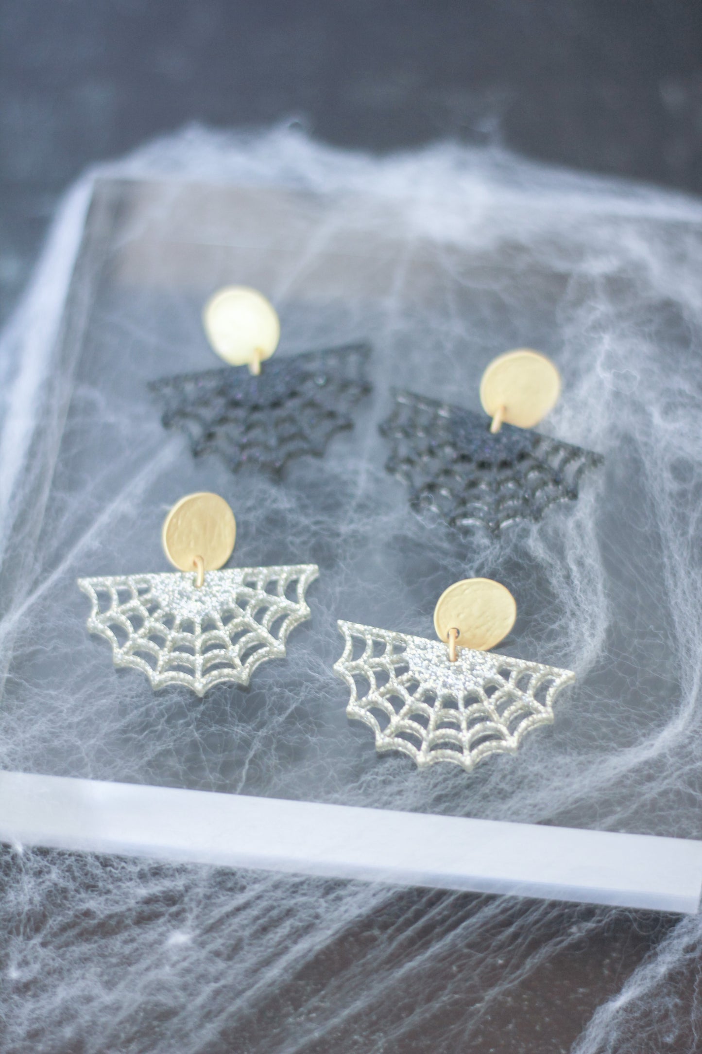 Spiderweb Fan Earrings