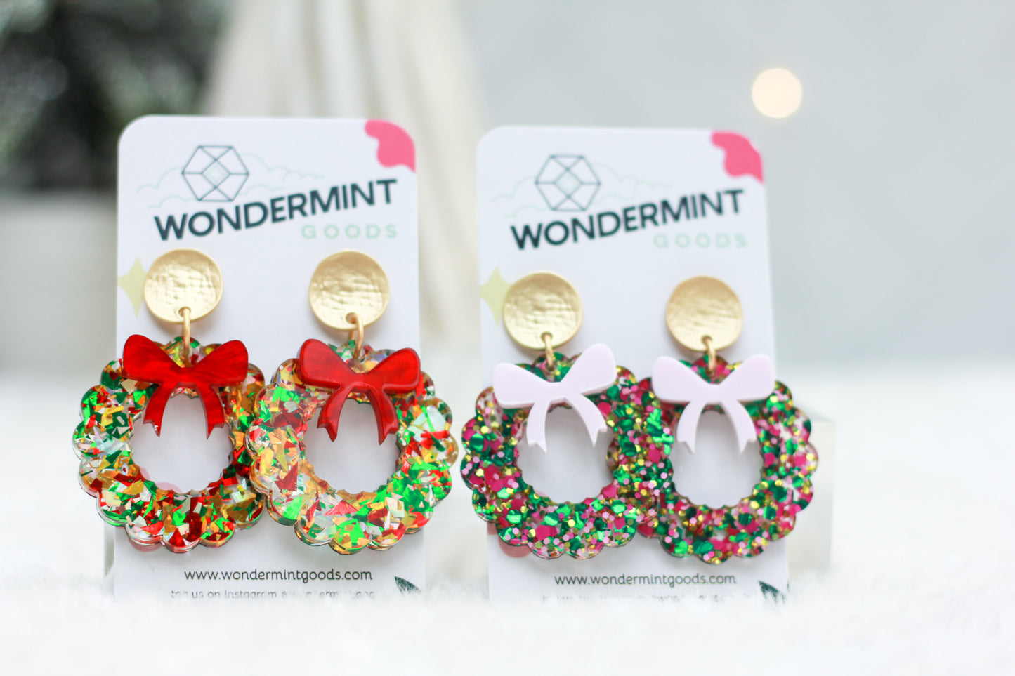 Confetti Wreath Acrylic Earrings