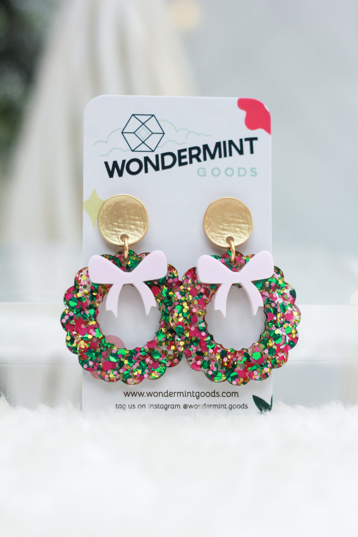 Confetti Wreath Acrylic Earrings