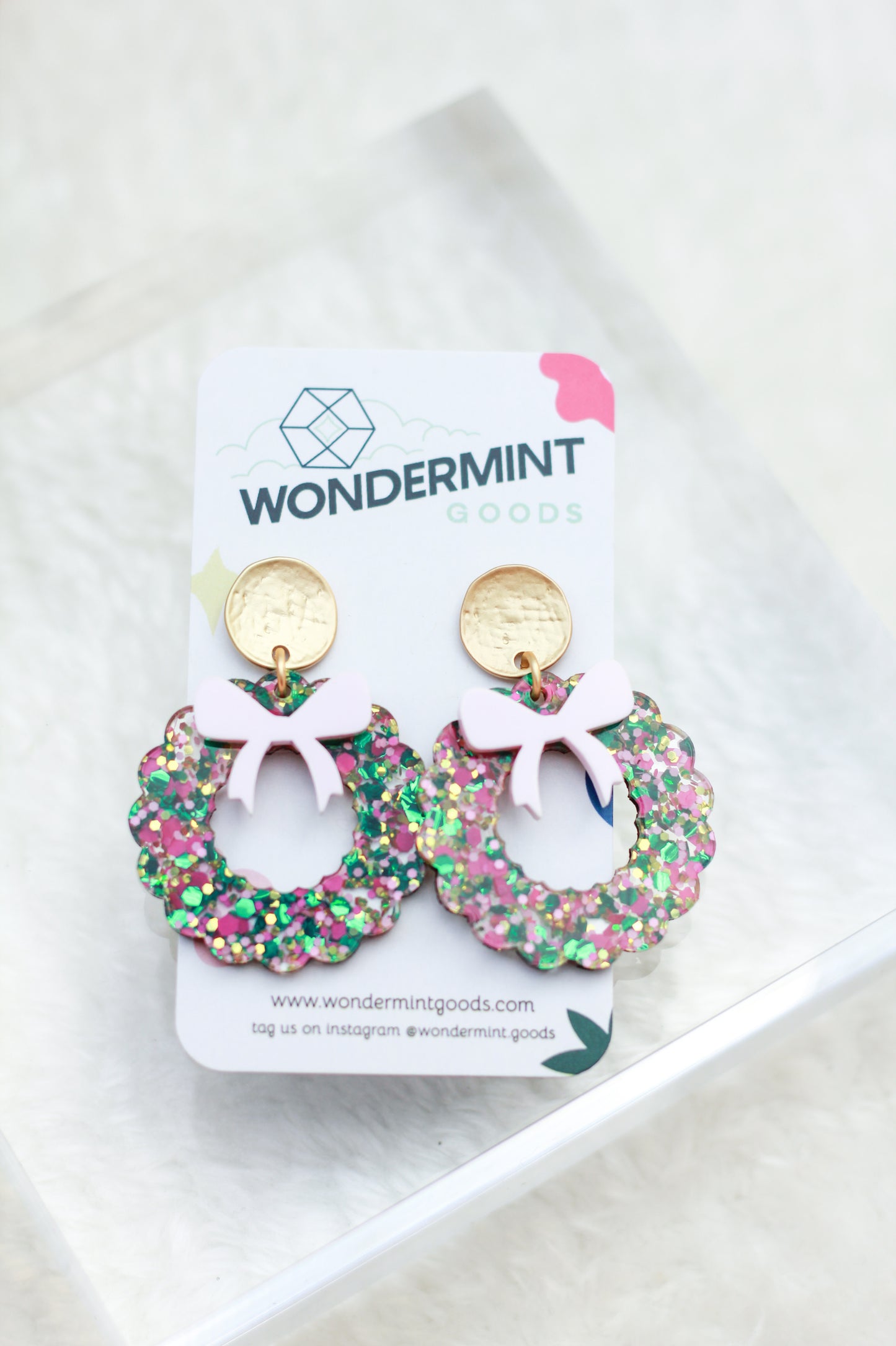 Confetti Wreath Acrylic Earrings
