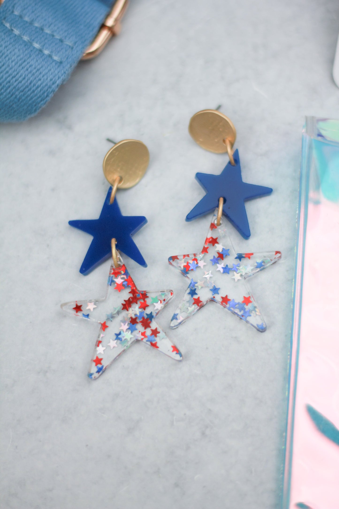 Patriotic Drop Earrings