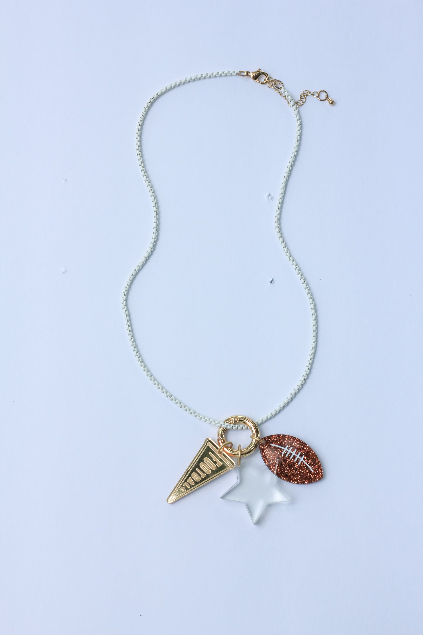 Football Charm Enamel Necklace