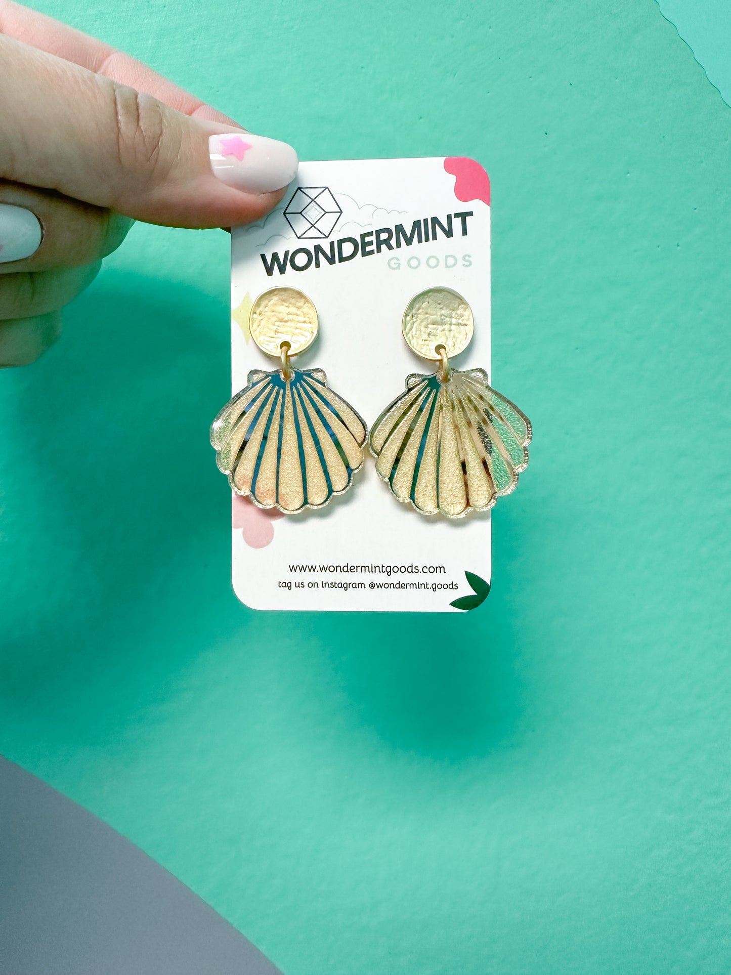 Gold Shell Earrings