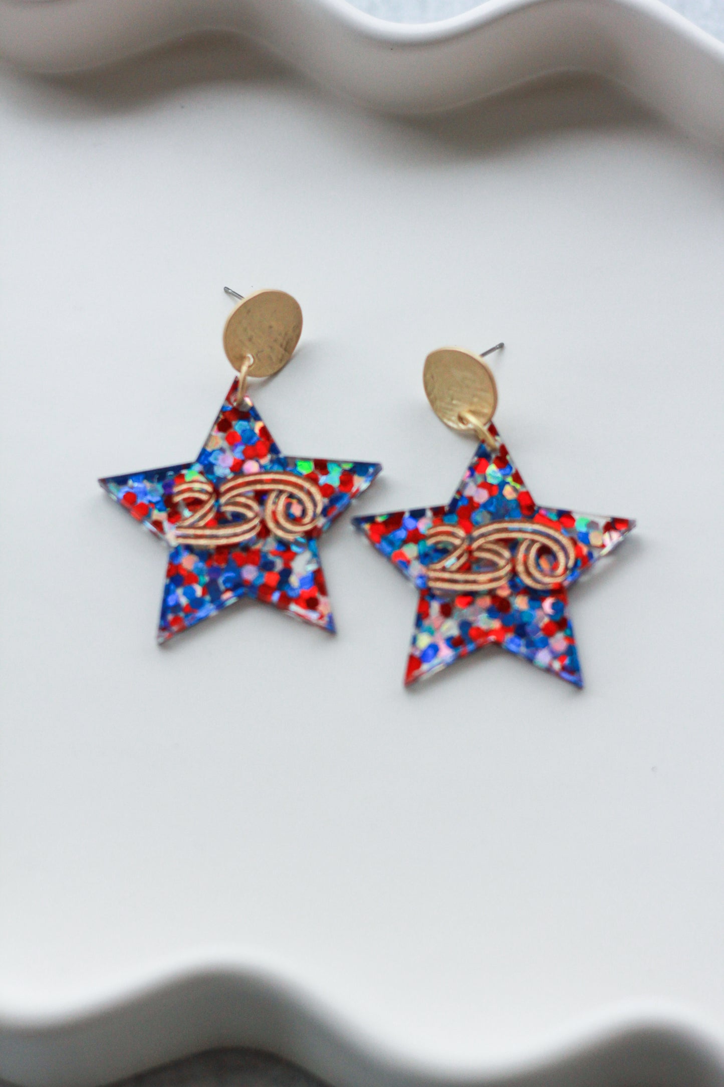 America250 Patriotic Confetti Star Earrings