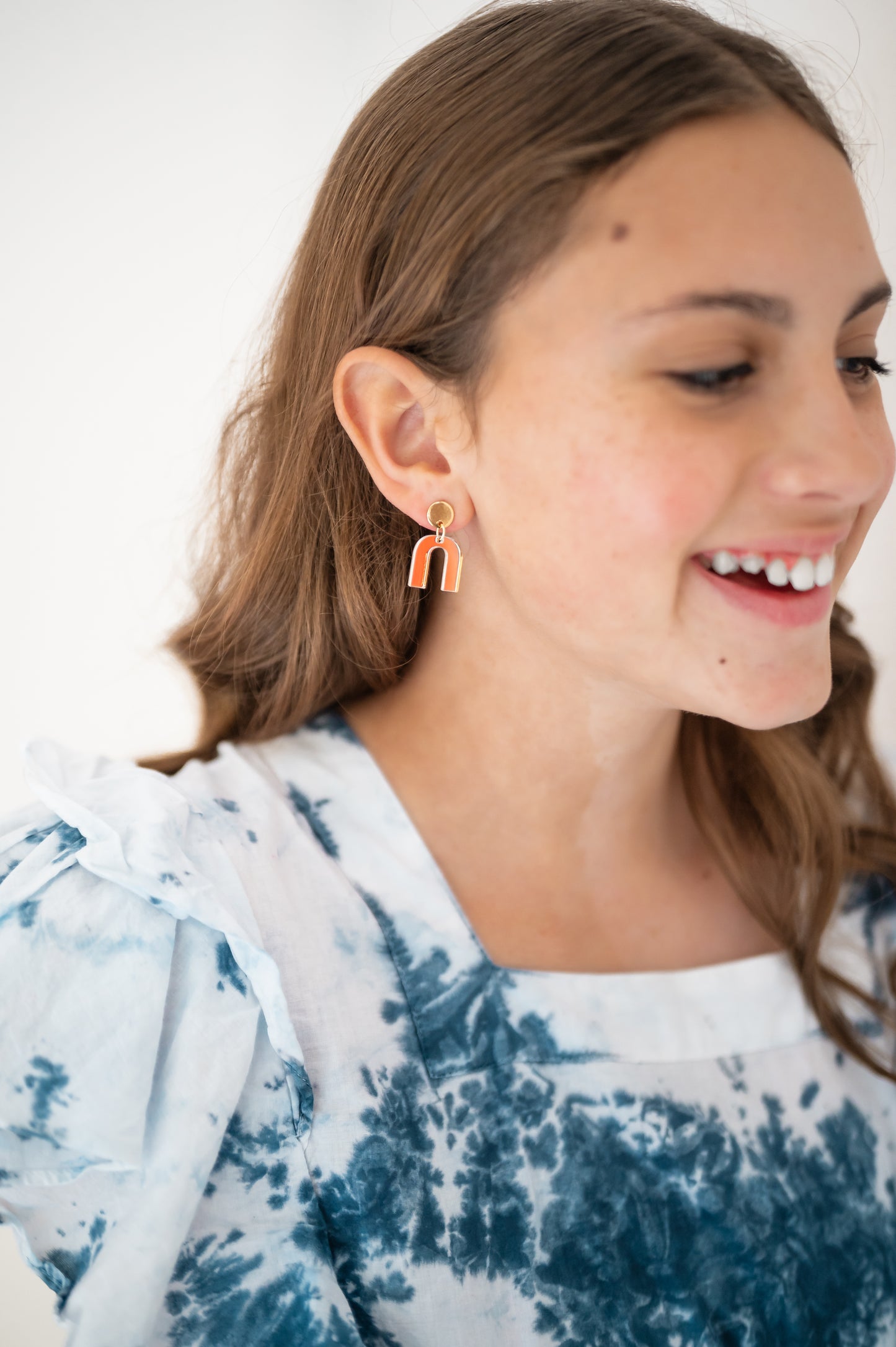 Mini Iridescent Arch Earrings