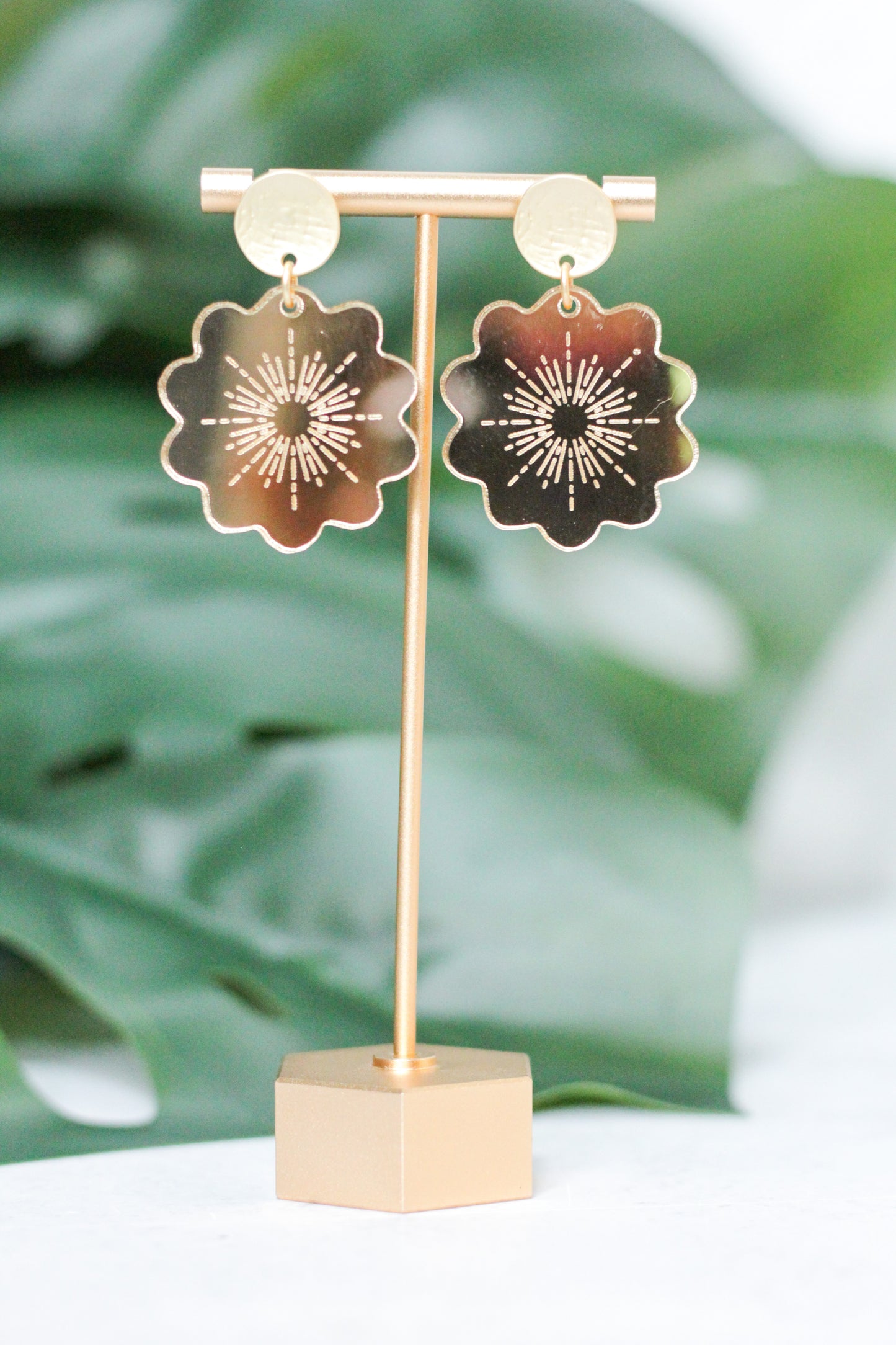 Sunburst Flower Earrings