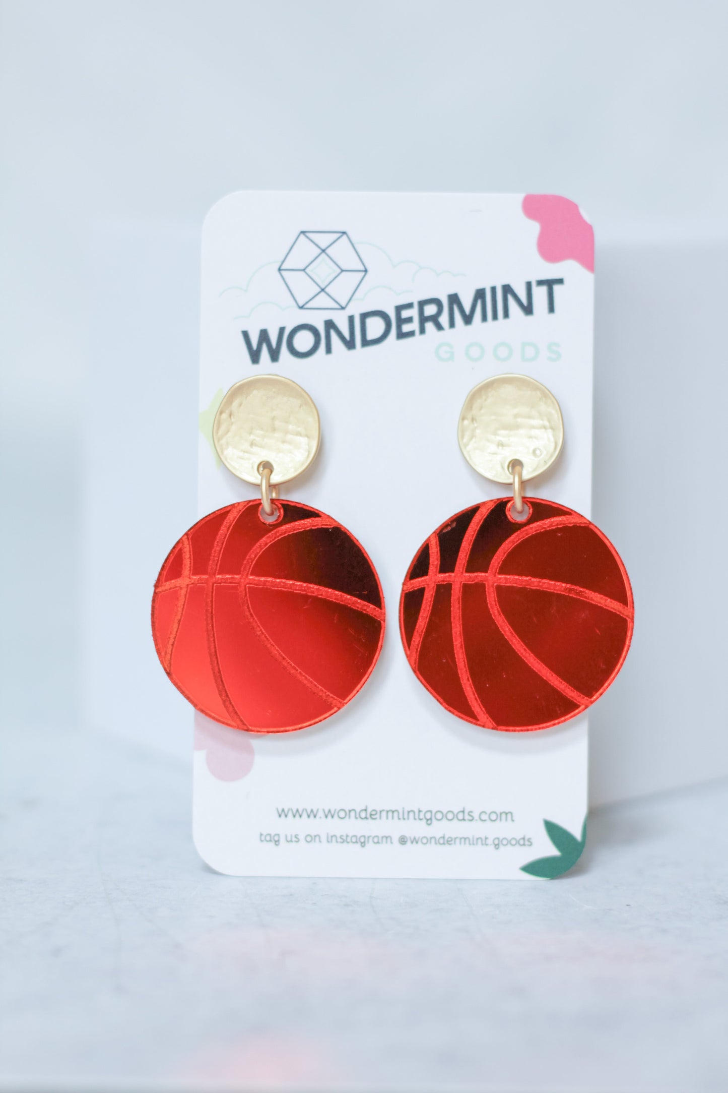 Basketball Acrylic Earrings