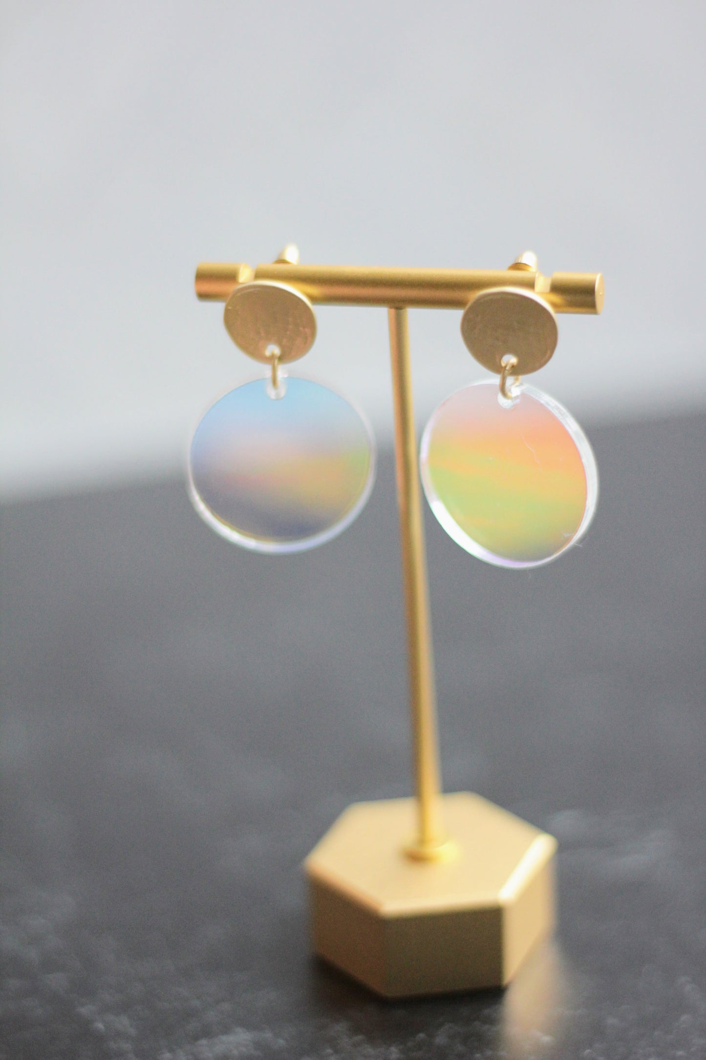 The Emma - Acrylic Circle Stud Earrings