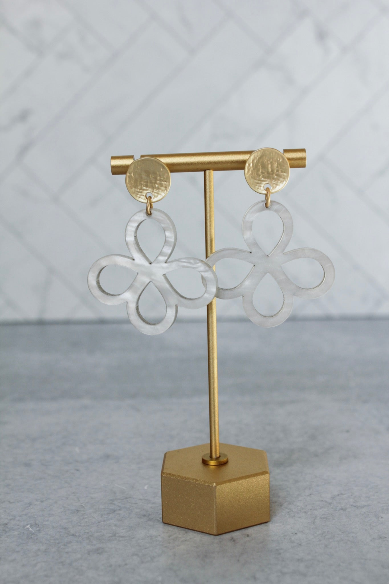 The Clara - Loopy Clover Acrylic Earrings