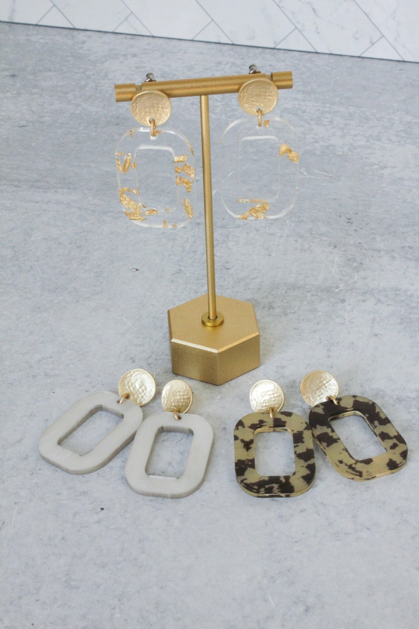 The Rachel - Rectangle Acrylic Earrings