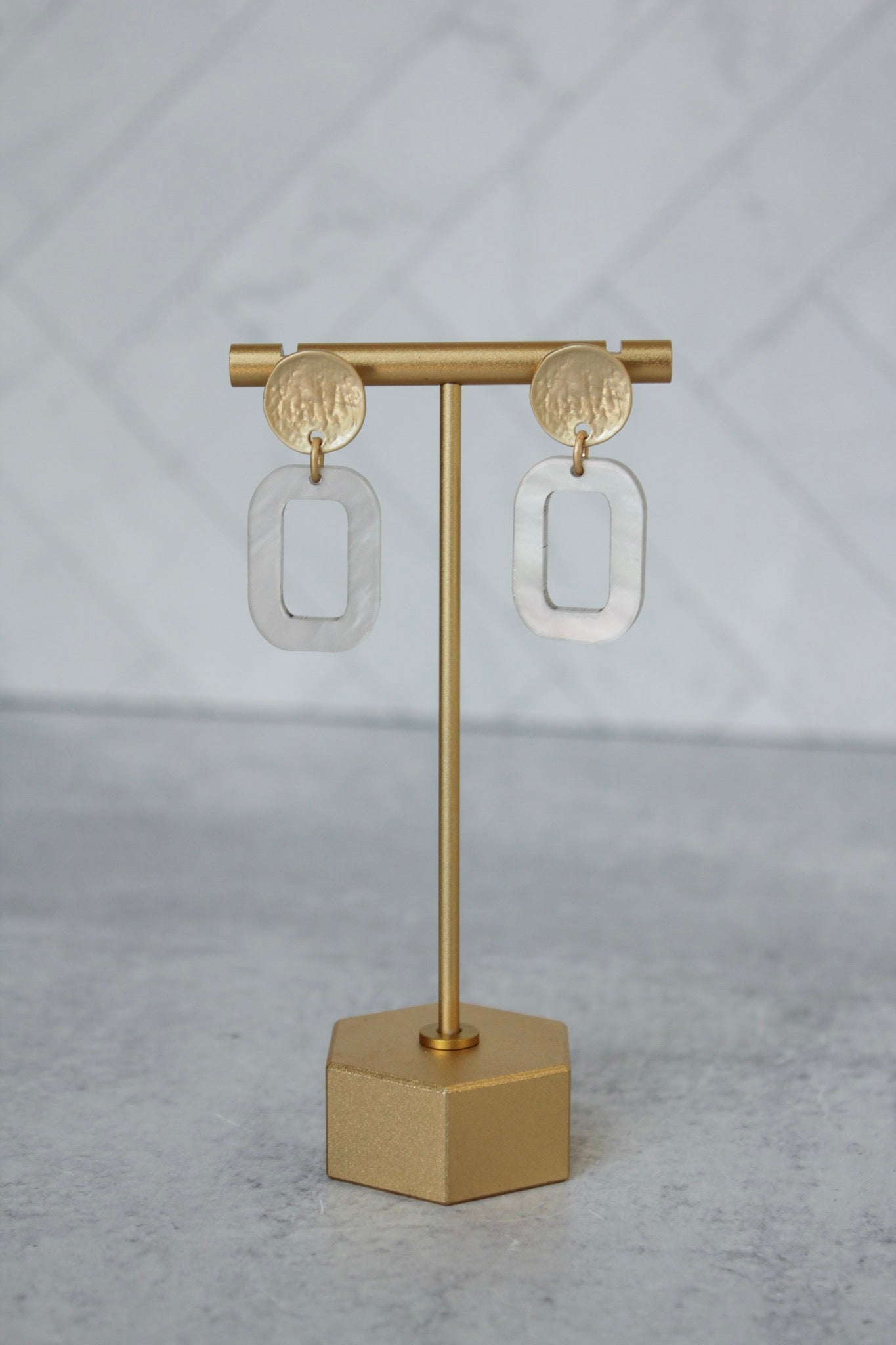 The Rachel Mini - Rectangle Acrylic Earrings