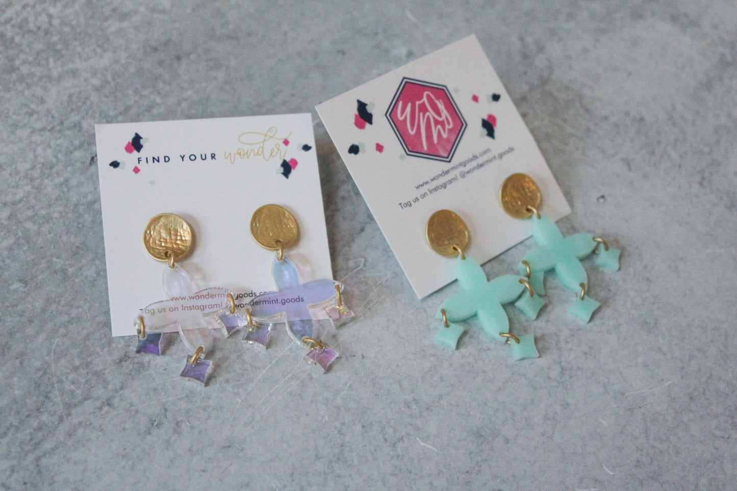 The Cecilia - Celestial Clover Acrylic Earrings