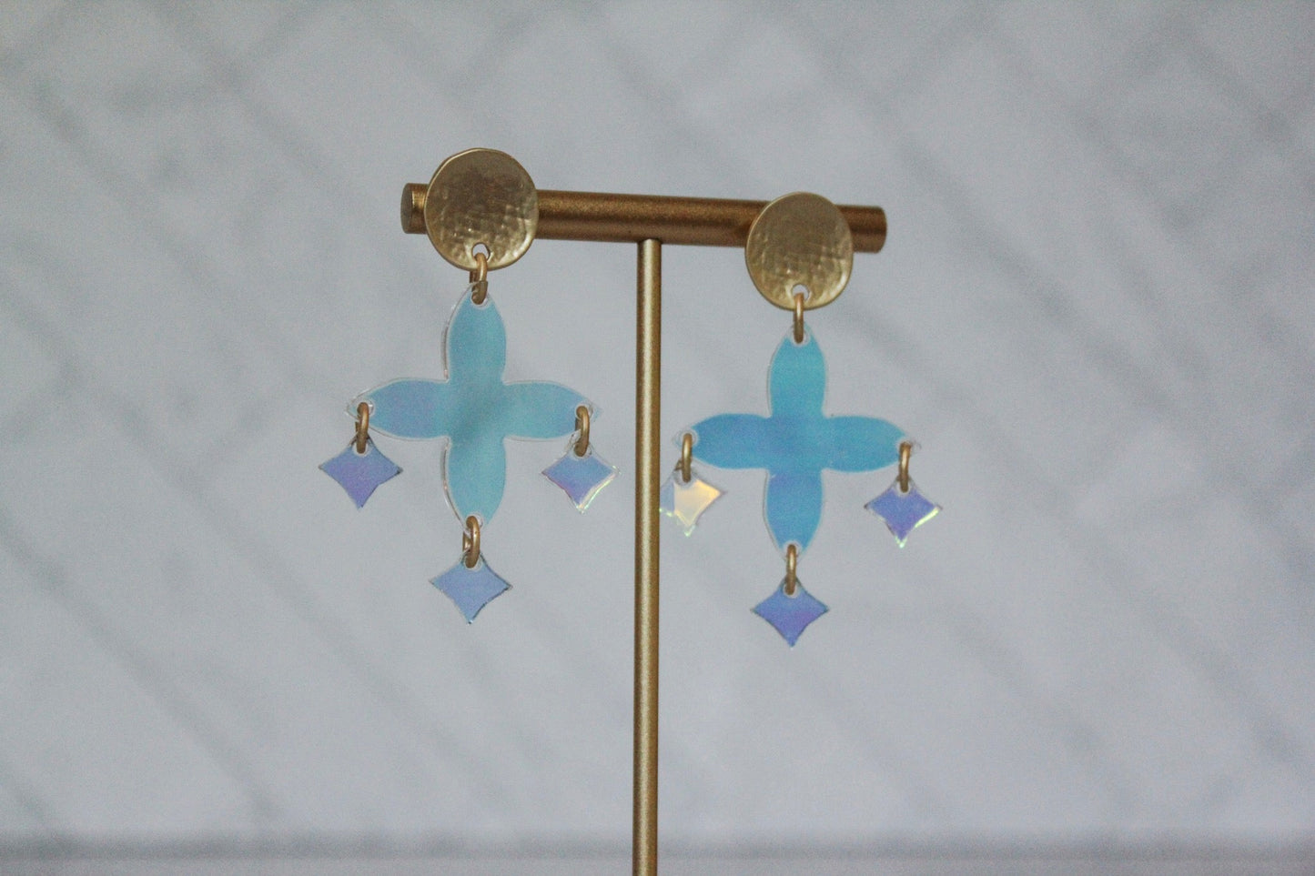 The Cecilia - Celestial Clover Acrylic Earrings