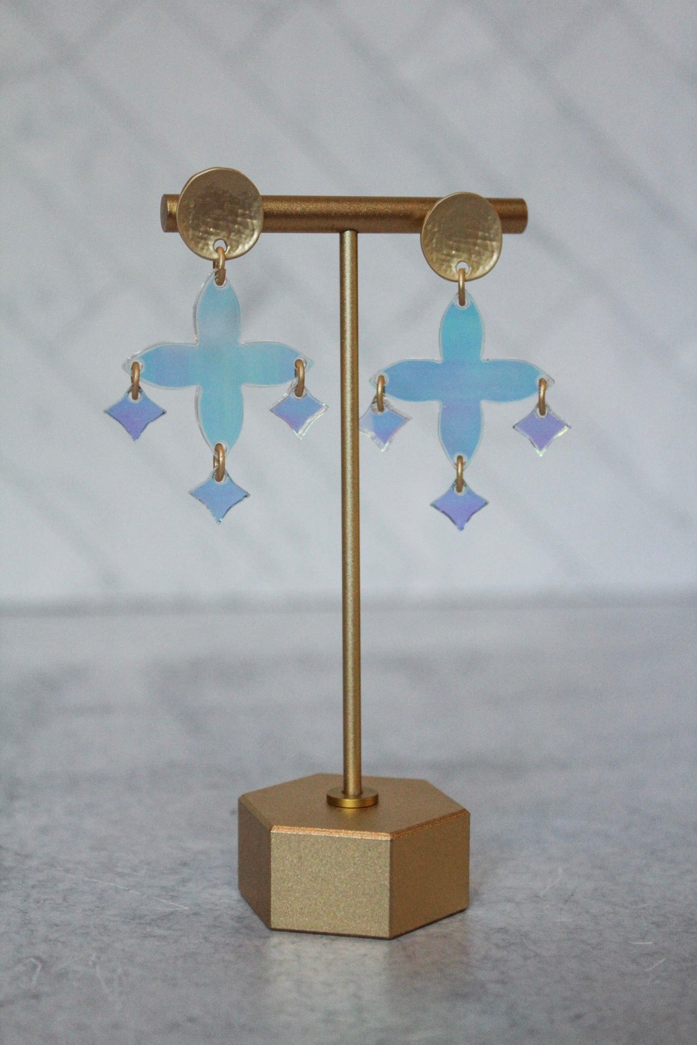 The Cecilia - Celestial Clover Acrylic Earrings