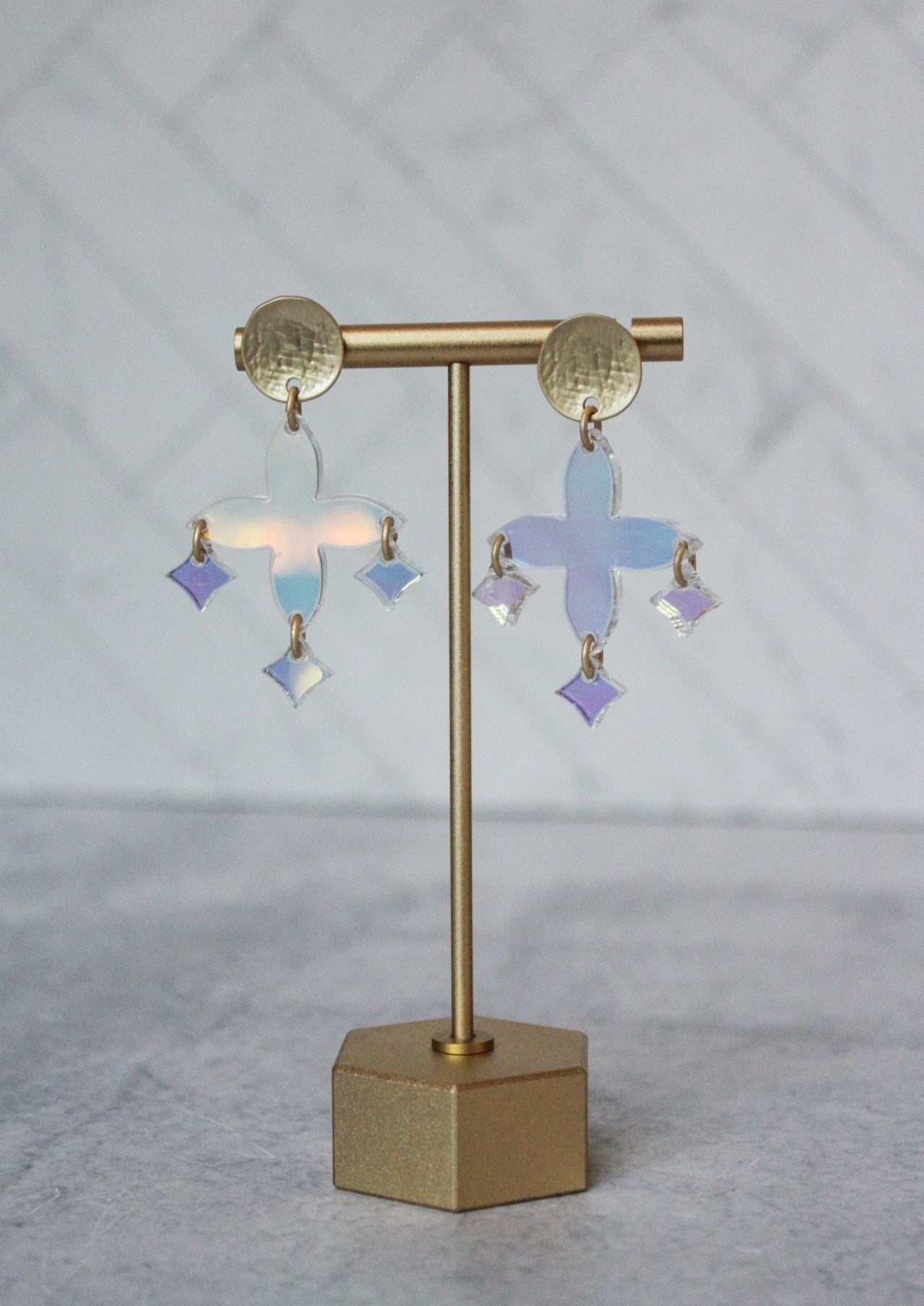 The Cecilia - Celestial Clover Acrylic Earrings