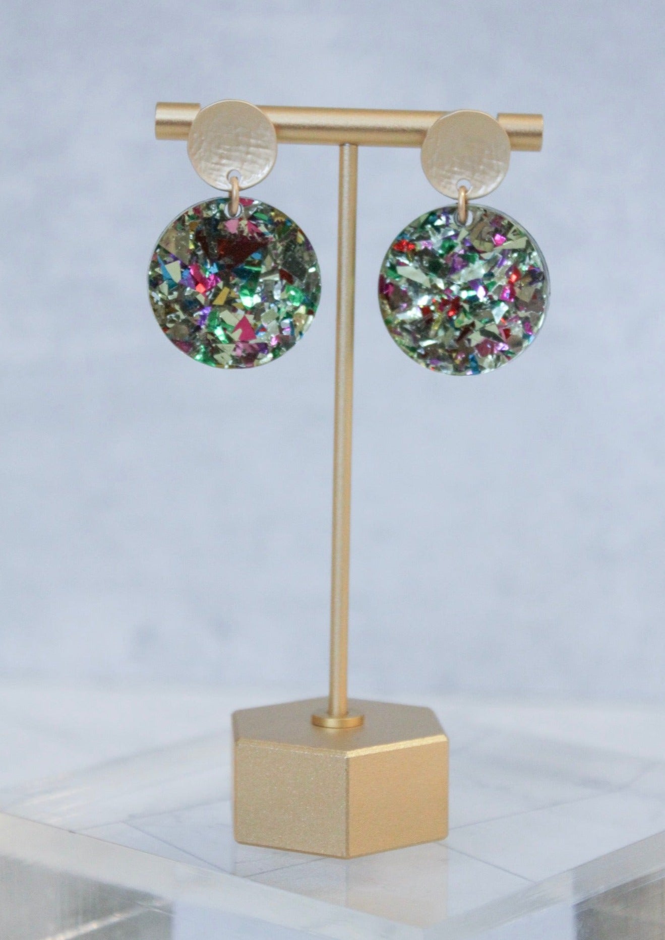 The Emma - Acrylic Circle Stud Earrings