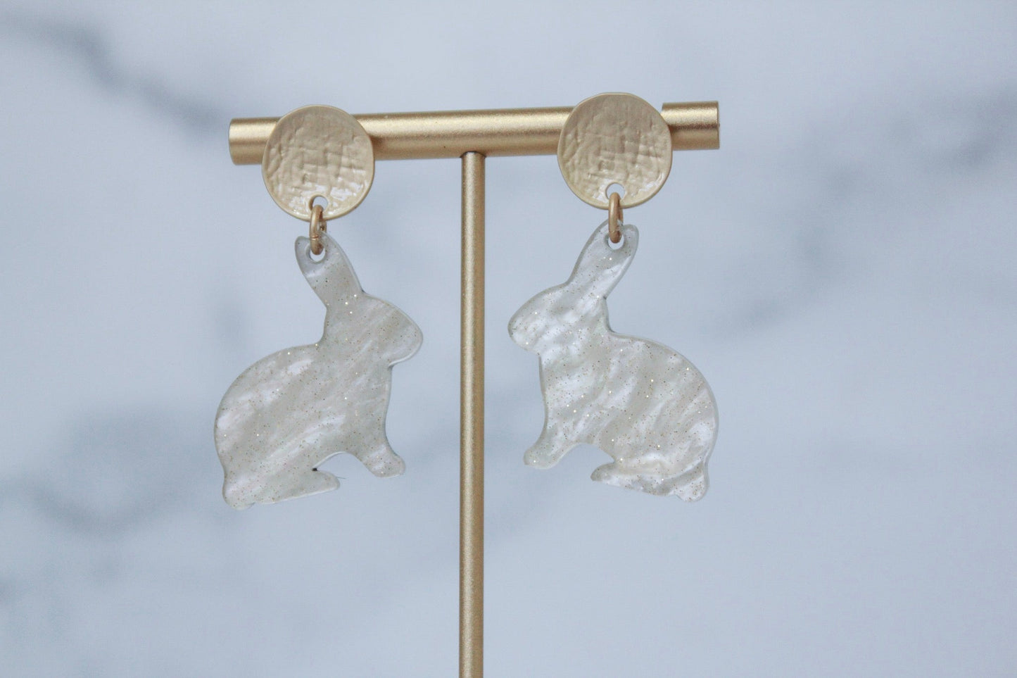 Cream Pearl Bunny Earrings
