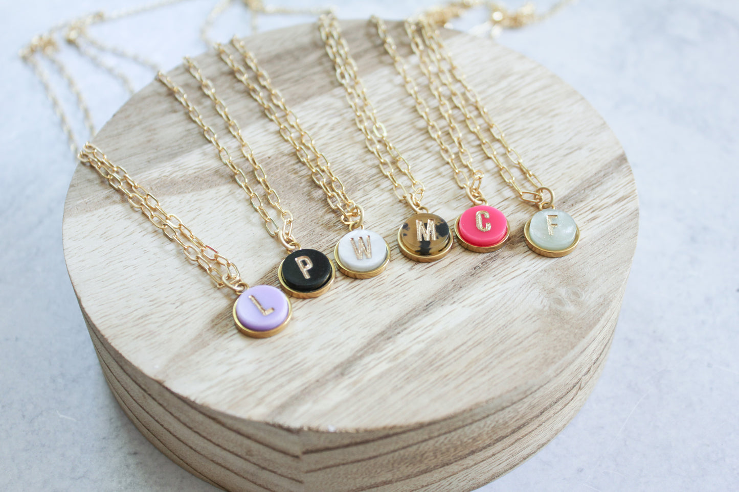 Initial Pendant Necklace Set