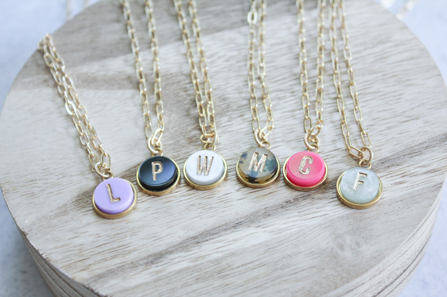 Initial Pendant Necklace Set