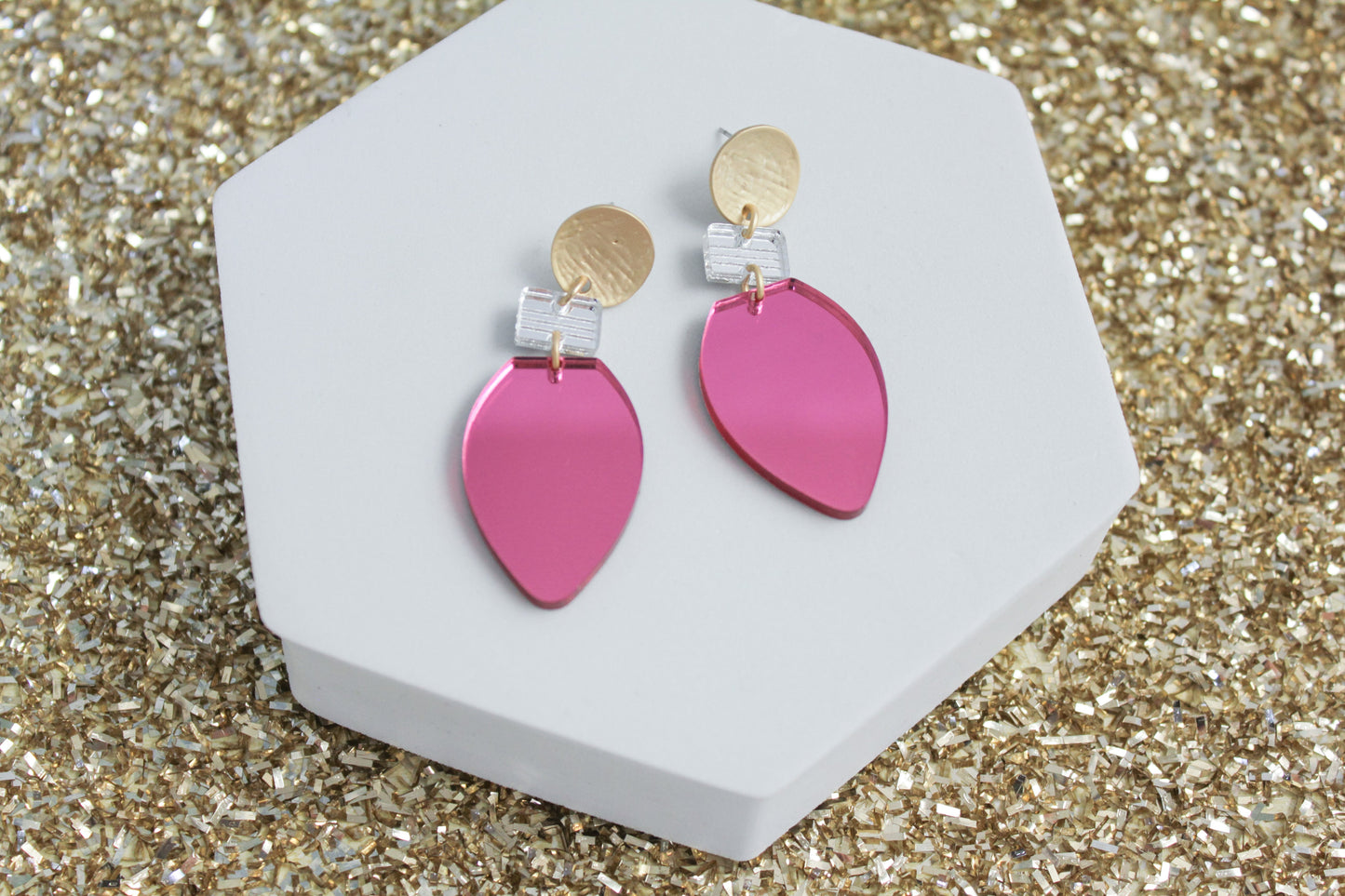 Retro Christmas Light Bulb Earrings