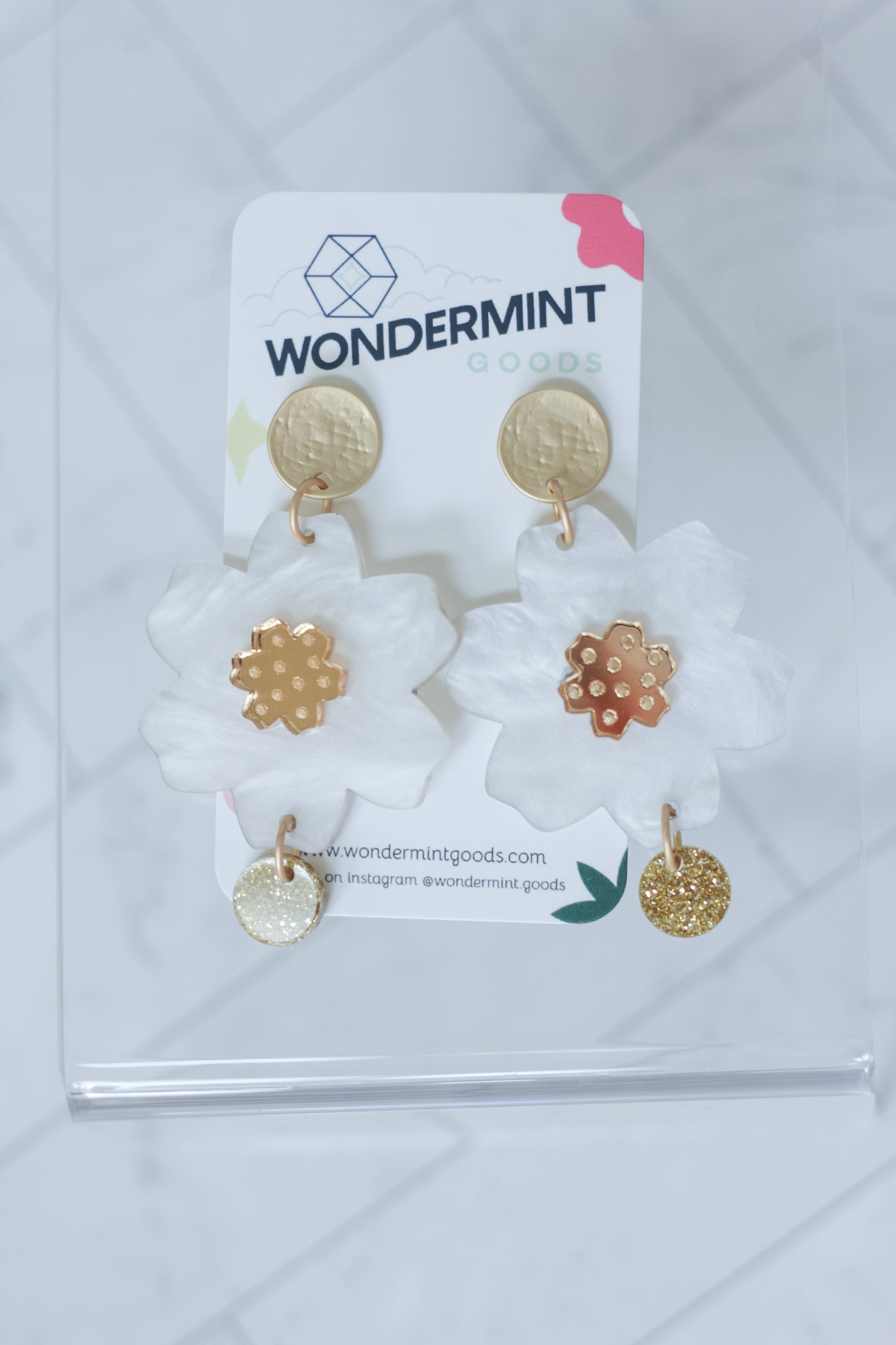 Blossom Flower Acrylic Earrings