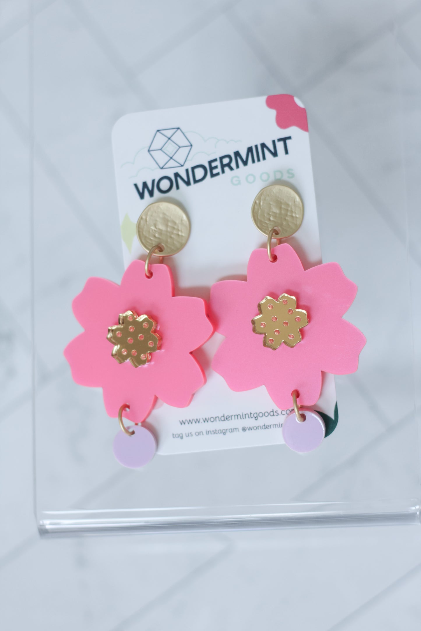 Blossom Flower Acrylic Earrings