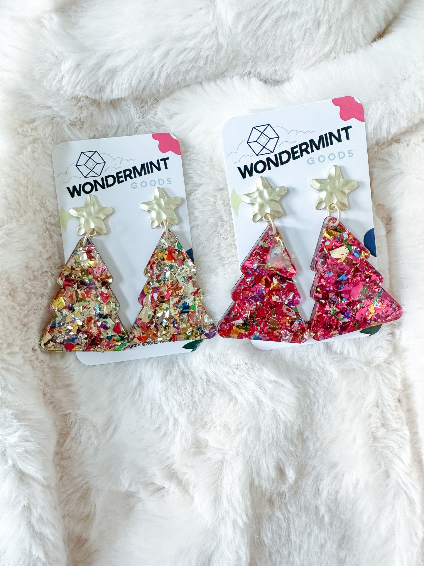 Confetti Christmas Tree Earrings