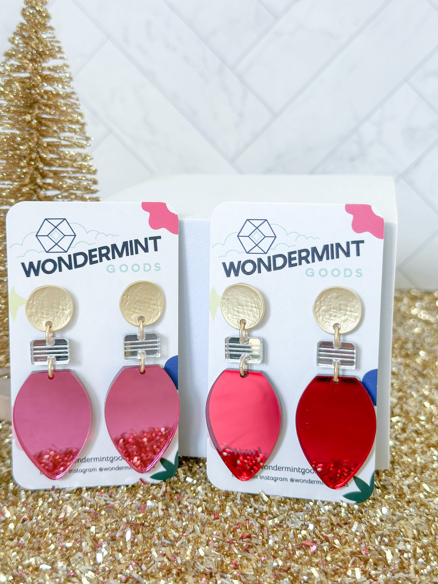 Retro Christmas Light Bulb Earrings