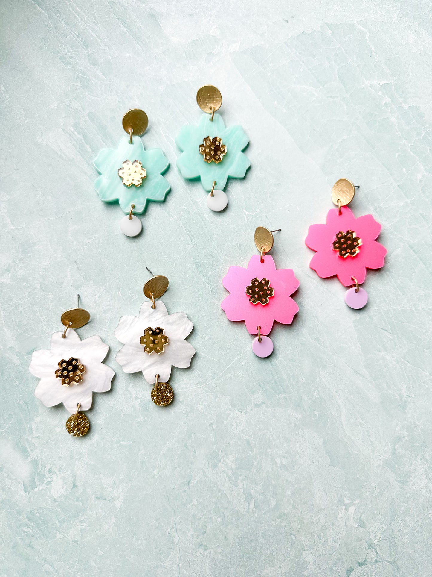 Blossom Flower Acrylic Earrings