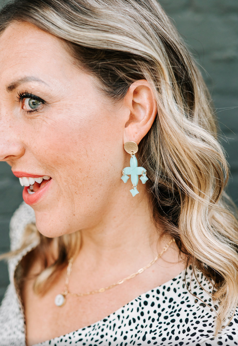 The Cecilia - Celestial Clover Acrylic Earrings