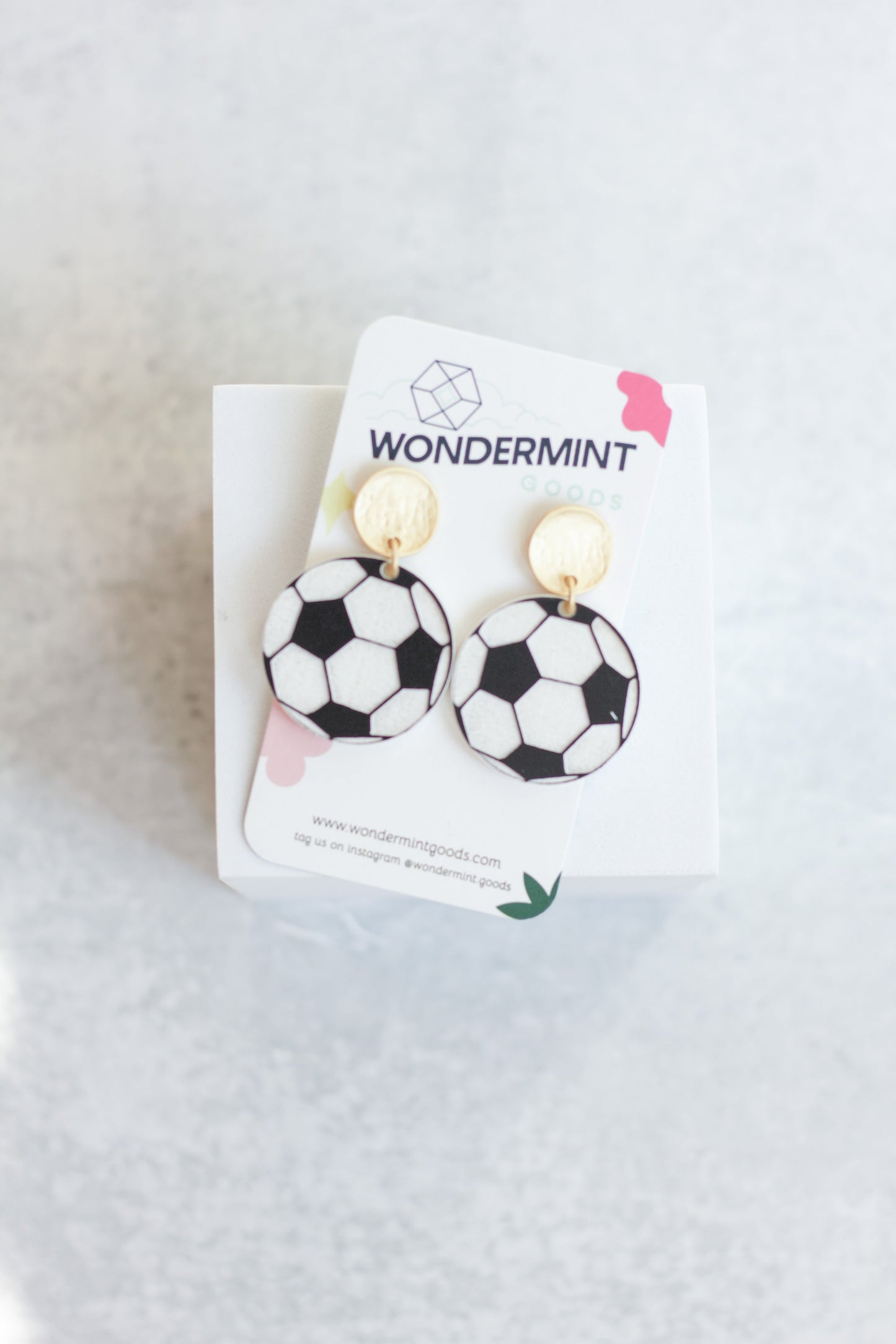 Soccer Acrylic Earrings