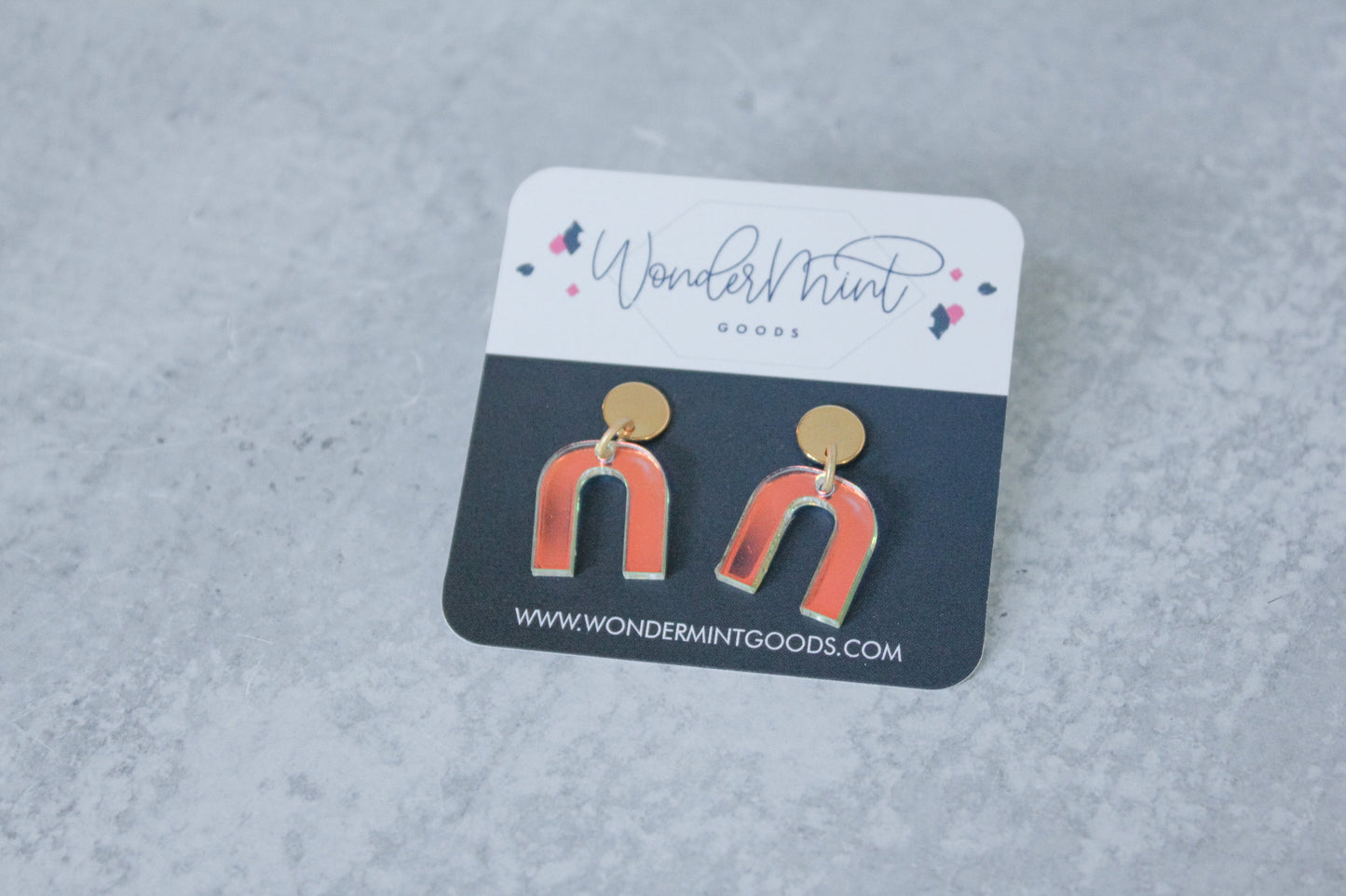 Mini Iridescent Arch Earrings