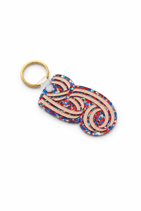 America250 Patriotic Confetti Keychain
