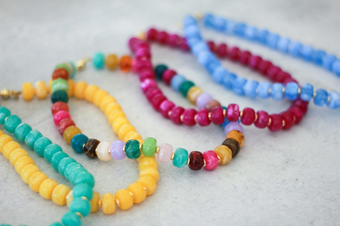 Chunky Acrylic Beaded Necklace