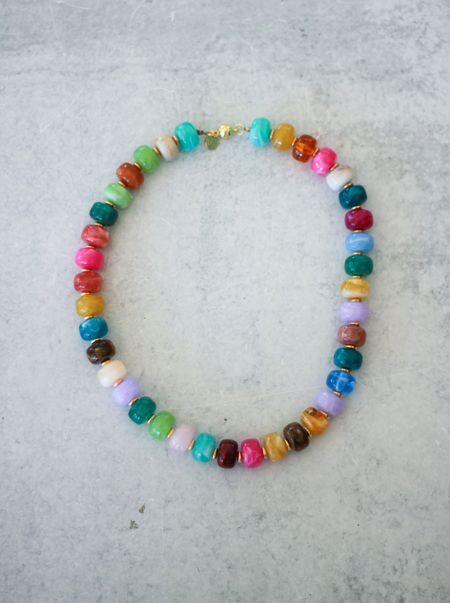 Chunky Acrylic Beaded Necklace