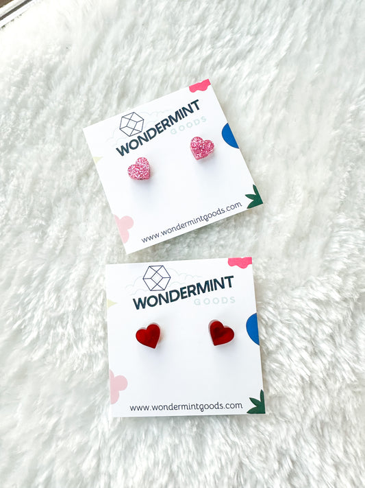 Heart Stud Earrings