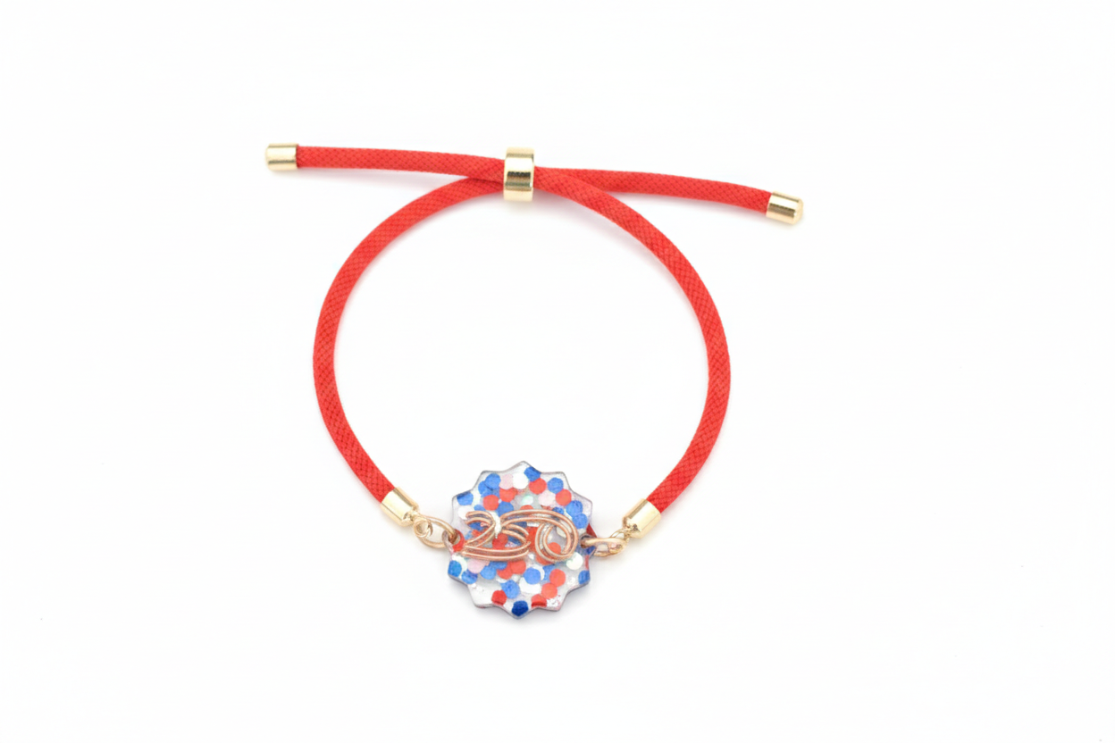 America250 Patriotic Confetti Bracelet