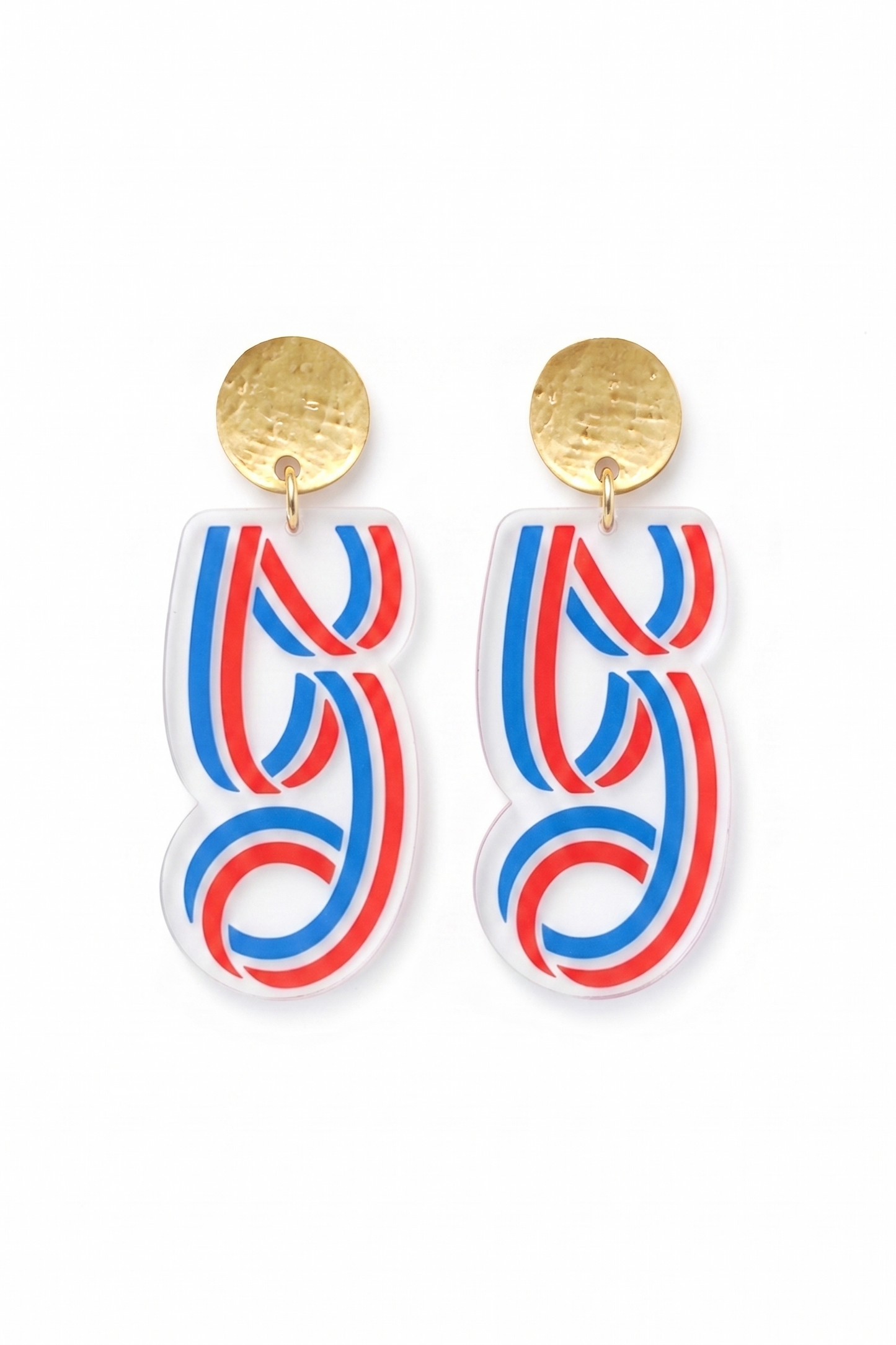 America250 Clear Acrylic Logo Earrings