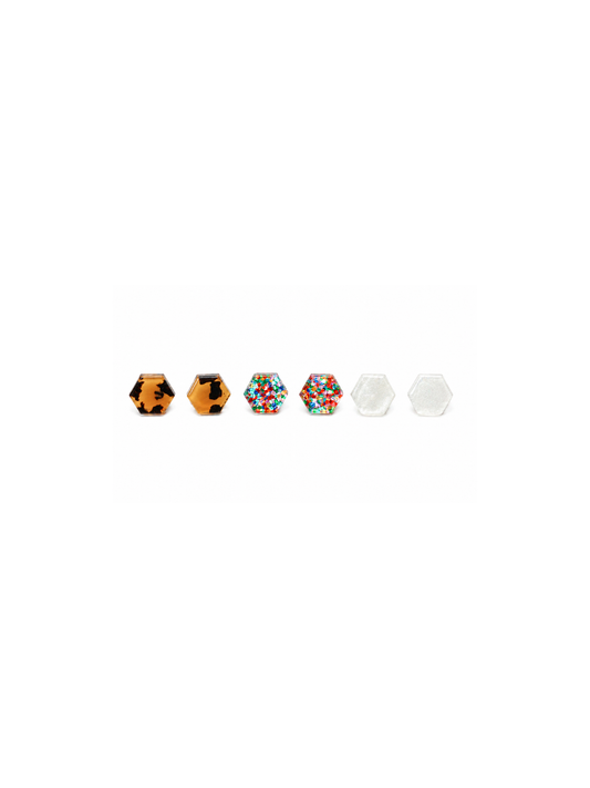 Hexagon Acrylic Studs
