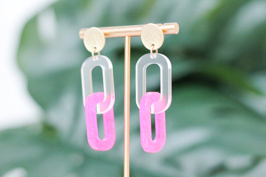 Acrylic Link Earrings