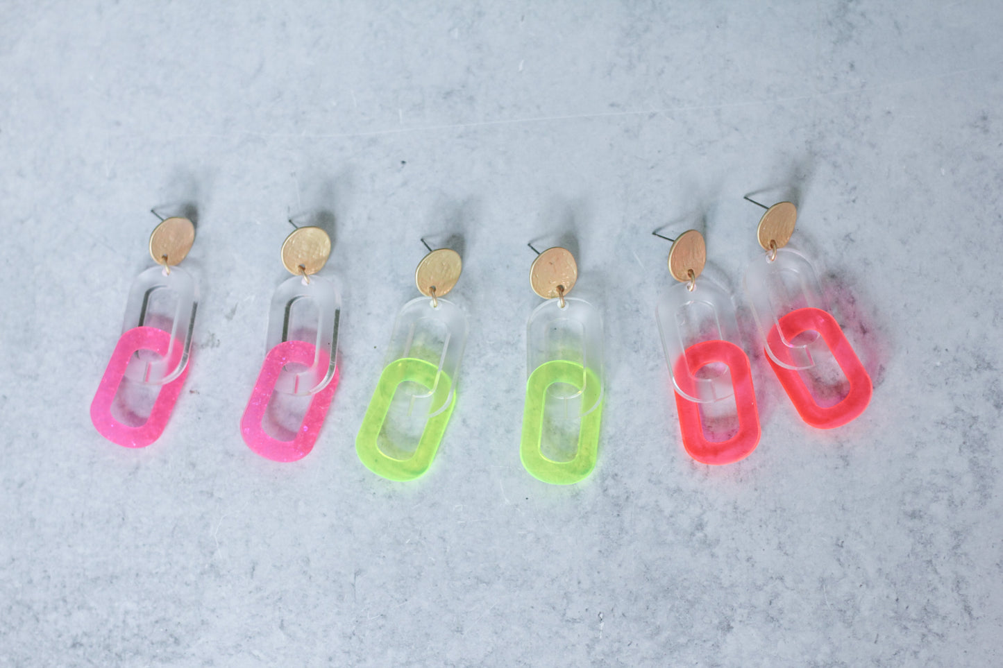 Acrylic Link Earrings