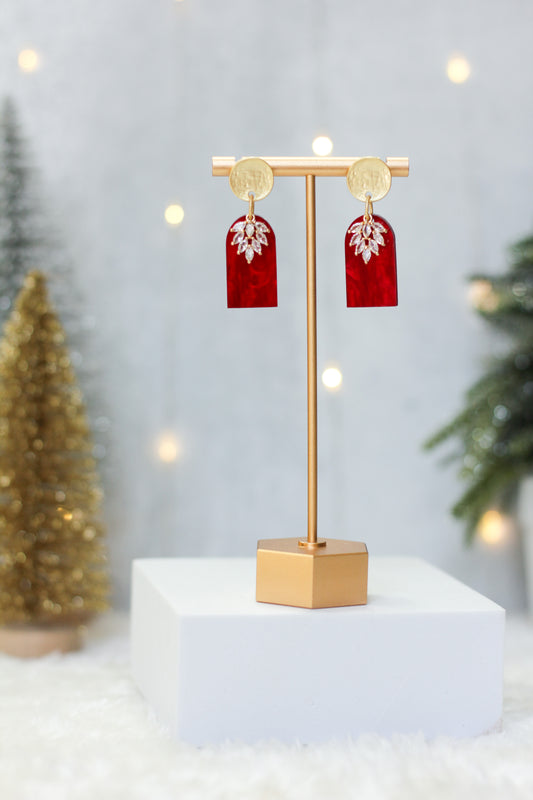 Jacqueline Earrings - Red Christmas Edition