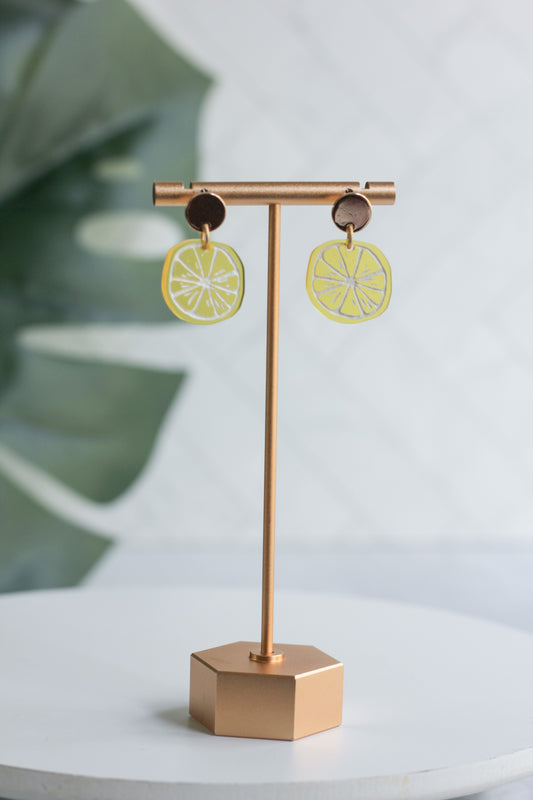 Mini Lemon Slice Earrings